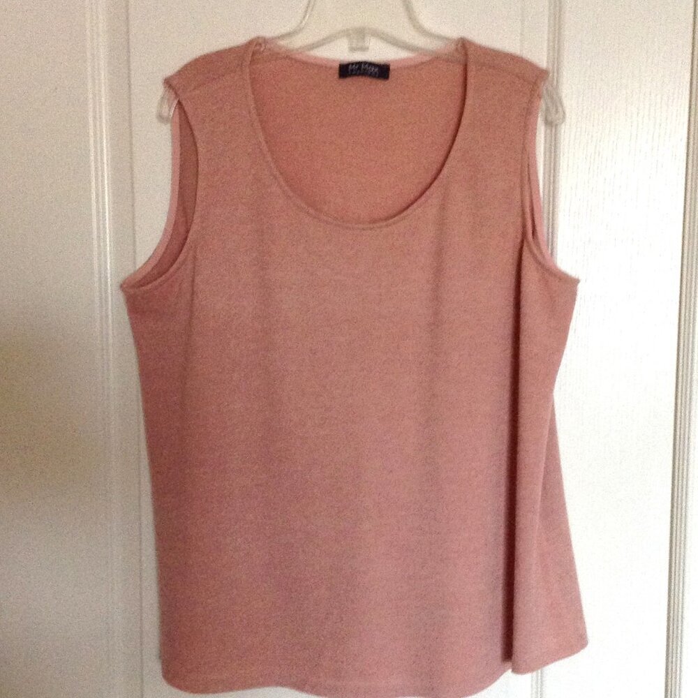 Mr. Max Fashions Women's Sleeveless Knit Tank Top Size XL Powder Pink Comfy
